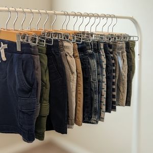17PCS Toddler Boys' Pull-on Shorts 3T & 4T
